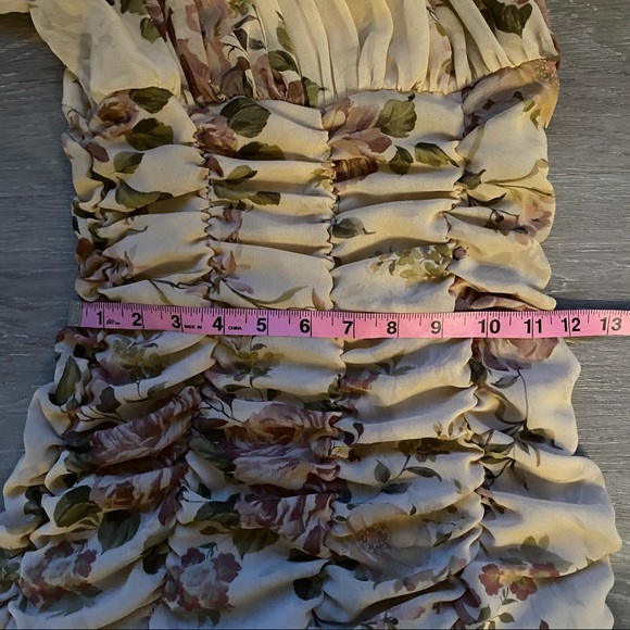 Zara Floral Print Draped Dress - Picture 15 of 16